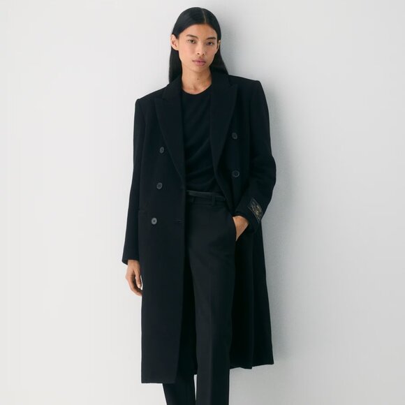 NWT Aritzia Ceremony Coat, (Re)camel Wool, Black, Size Small - Picture 1 of 6